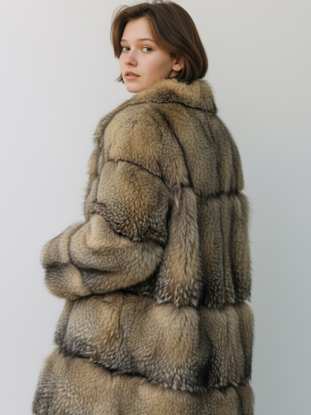 Luxury real Fur Coat - Women's Plush Outerwear